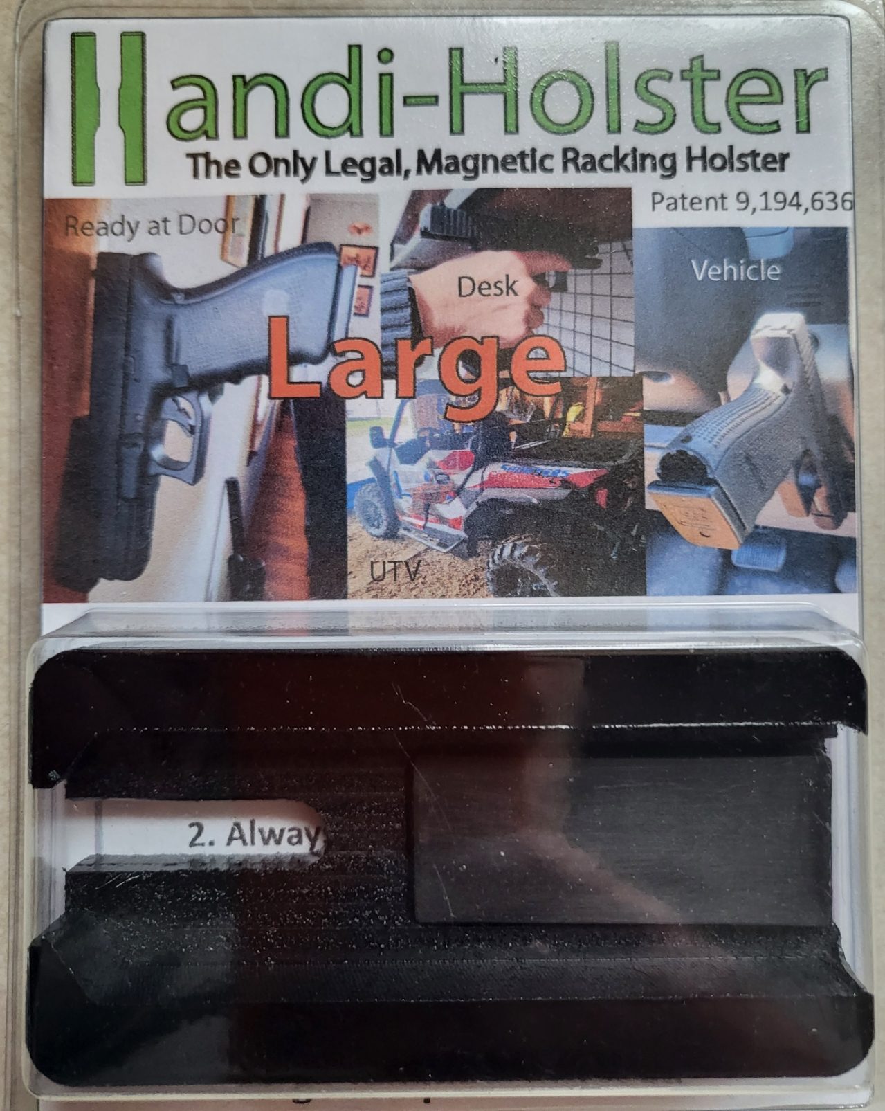 Packaged Large Handi-HolsterFits Duty size 9mm up to 45's and 10mm